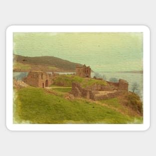 Urqhart Castle in Loch Ness Sticker